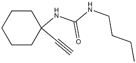 N-butyl-N'-(1-ethynylcyclohexyl)urea Struktur