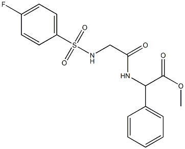 methyl 2-[(2-{[(4-fluorophenyl)sulfonyl]amino}acetyl)amino]-2-phenylacetate Struktur