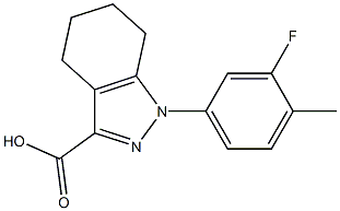 1-(3-fluoro-4-methylphenyl)-4,5,6,7-tetrahydro-1H-indazole-3-carboxylic acid Struktur