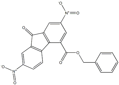 benzyl 2,7-dinitro-9-oxo-9H-4-fluorenecarboxylate Struktur