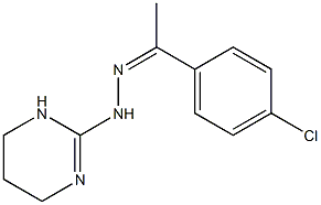 1-(4-chlorophenyl)ethan-1-one 1-(1,4,5,6-tetrahydropyrimidin-2-yl)hydrazone Struktur