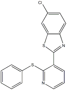 6-chloro-2-[2-(phenylsulfanyl)-3-pyridinyl]-1,3-benzothiazole Struktur