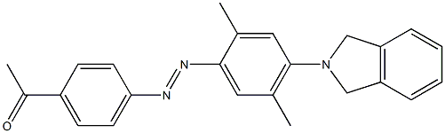 1-(4-{2-[4-(2,3-dihydro-1H-isoindol-2-yl)-2,5-dimethylphenyl]diaz-1-enyl}phenyl)ethan-1-one Struktur