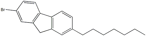 2-bromo-7-heptyl-9H-fluorene Struktur