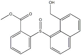 methyl 2-{[8-(hydroxymethyl)-1-naphthyl]sulfinyl}benzoate Struktur