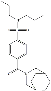 N1,N1-dipropyl-4-(3-azabicyclo[3.2.2]non-3-ylcarbonyl)benzene-1-sulfonamide Struktur