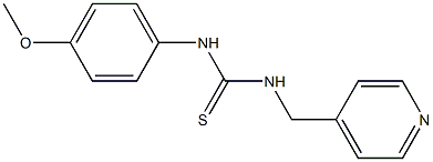 N-(4-methoxyphenyl)-N'-(4-pyridylmethyl)thiourea Struktur