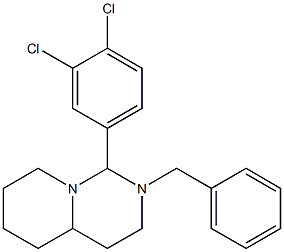 2-benzyl-1-(3,4-dichlorophenyl)perhydropyrido[1,2-c]pyrimidine Struktur