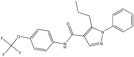 N4-[4-(trifluoromethoxy)phenyl]-1-phenyl-5-propyl-1H-pyrazole-4-carboxamide Struktur