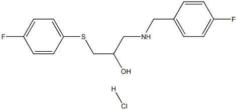 1-[(4-fluorobenzyl)amino]-3-[(4-fluorophenyl)sulfanyl]-2-propanol hydrochloride Struktur