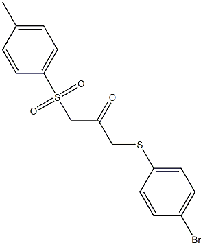 1-[(4-bromophenyl)sulfanyl]-3-[(4-methylphenyl)sulfonyl]acetone Struktur