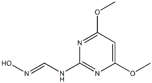 N-(4,6-dimethoxypyrimidin-2-yl)-N'-hydroxyiminoformamide Struktur