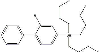 2-fluoro-4-(tributylstannyl)-1,1'-biphenyl Struktur