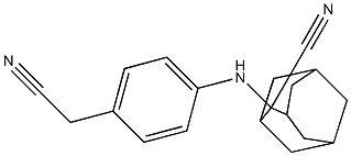 2-[4-(cyanomethyl)anilino]adamantane-2-carbonitrile Struktur