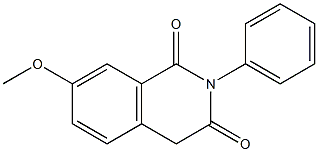 7-methoxy-2-phenyl-1,2,3,4-tetrahydroisoquinoline-1,3-dione Struktur