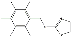 2-[(2,3,4,5,6-pentamethylbenzyl)thio]-4,5-dihydro-1,3-thiazole Struktur