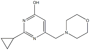 2-cyclopropyl-6-(morpholinomethyl)-4-pyrimidinol Struktur