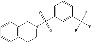 2-{[3-(trifluoromethyl)phenyl]sulfonyl}-1,2,3,4-tetrahydroisoquinoline Struktur