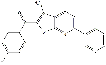 [3-amino-6-(3-pyridinyl)thieno[2,3-b]pyridin-2-yl](4-fluorophenyl)methanone Struktur