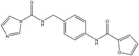 N-[4-(2-furoylamino)benzyl]-1H-imidazole-1-carboxamide Struktur