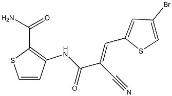 3-{[3-(4-bromo-2-thienyl)-2-cyanoacryloyl]amino}thiophene-2-carboxamide Struktur