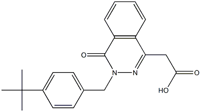 2-{3-[4-(tert-butyl)benzyl]-4-oxo-3,4-dihydro-1-phthalazinyl}acetic acid Struktur