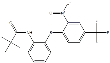 N1-(2-{[2-nitro-4-(trifluoromethyl)phenyl]thio}phenyl)-2,2-dimethylpropanamide Struktur