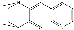 2-(3-pyridylmethylidene)quinuclidin-3-one Struktur