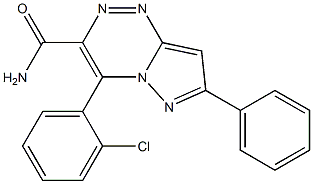 4-(2-chlorophenyl)-7-phenylpyrazolo[5,1-c][1,2,4]triazine-3-carboxamide Struktur