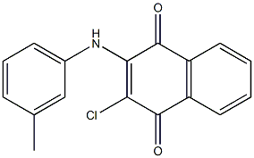 2-chloro-3-(3-toluidino)-1,4-dihydronaphthalene-1,4-dione Struktur