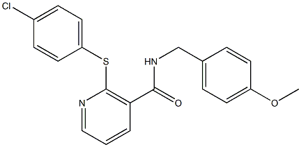 2-[(4-chlorophenyl)sulfanyl]-N-(4-methoxybenzyl)nicotinamide Struktur