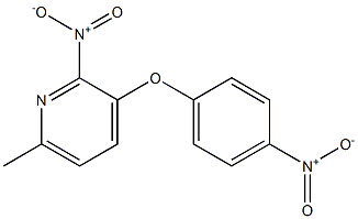 6-methyl-2-nitro-3-(4-nitrophenoxy)pyridine Struktur