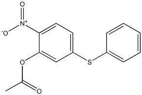 2-nitro-5-(phenylthio)phenyl acetate Struktur