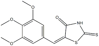 2-thioxo-5-(3,4,5-trimethoxybenzylidene)-1,3-thiazolan-4-one Struktur