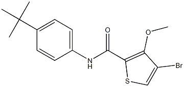 N2-[4-(tert-butyl)phenyl]-4-bromo-3-methoxythiophene-2-carboxamide Struktur