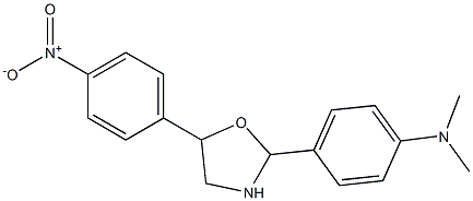 N1,N1-dimethyl-4-[5-(4-nitrophenyl)-1,3-oxazolan-2-yl]aniline Struktur