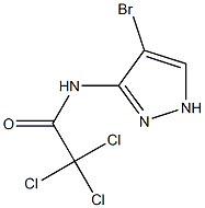 N1-(4-bromo-1H-pyrazol-3-yl)-2,2,2-trichloroacetamide Struktur