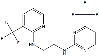 N1-[3-(trifluoromethyl)-2-pyridyl]-N2-[4-(trifluoromethyl)pyrimidin-2-yl]ethane-1,2-diamine Struktur