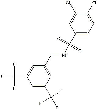 N1-[3,5-di(trifluoromethyl)benzyl]-3,4-dichlorobenzene-1-sulfonamide Struktur