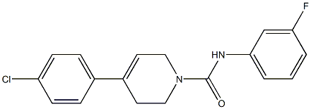 4-(4-chlorophenyl)-N-(3-fluorophenyl)-3,6-dihydro-1(2H)-pyridinecarboxamide Struktur