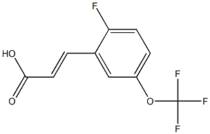 (E)-3-(2-fluoro-5-(trifluoromethoxy)phenyl)acrylic acid Struktur