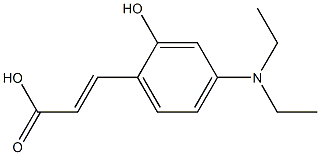 (E)-3-(4-(diethylamino)-2-hydroxyphenyl)acrylic acid Struktur