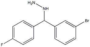 1-((3-bromophenyl)(4-fluorophenyl)methyl)hydrazine Struktur