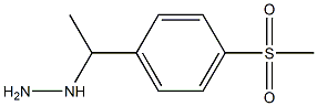 1-(1-(4-(methylsulfonyl)phenyl)ethyl)hydrazine Struktur