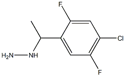 1-(1-(4-chloro-2,5-difluorophenyl)ethyl)hydrazine Struktur