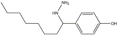 1-(1-(4-hydroxyphenyl)octyl)hydrazine Struktur