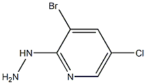 1-(3-bromo-5-chloropyridin-2-yl)hydrazine Struktur