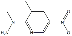 1-methyl-1-(3-methyl-5-nitropyridin-2-yl)hydrazine Struktur