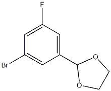 2-(3-bromo-5-fluorophenyl)-1,3-dioxolane Struktur