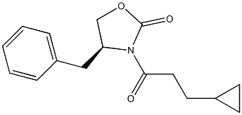 3-(3-CYCLOPROPYL-1-OXOPROPYL)-4(S)-(1-PHENYLMETHYL)-2-OXAZOLIDINONE Struktur